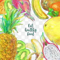 彩绘水果背景-空若网 彩绘水果背景-空若网