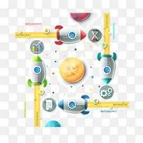 彩色卡通火箭-空若网 彩色卡通火箭-空若网