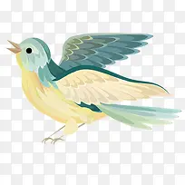 手绘水彩画小鸟白鸽-空若网 手绘水彩画小鸟白鸽-空若网