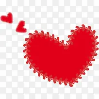 情人节红色花边爱心-空若网 情人节红色花边爱心-空若网