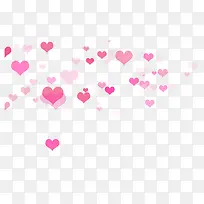 粉色漂浮各种爱心-空若网 粉色漂浮各种爱心-空若网