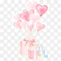 一束爱心气球-空若网 一束爱心气球-空若网