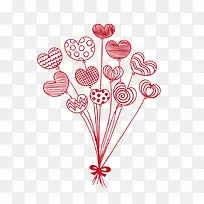 一束爱心气球-空若网 一束爱心气球-空若网