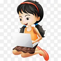 看电脑的女孩-空若网 看电脑的女孩-空若网