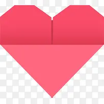 情人节红色折纸爱心-空若网 情人节红色折纸爱心-空若网