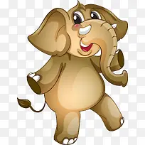 可爱卡通大象站立立体矢量-空若网 可爱卡通大象站立立体矢量-空若网