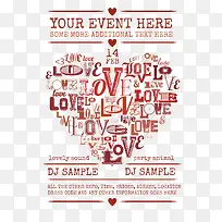 英文拼凑的爱心-空若网 英文拼凑的爱心-空若网