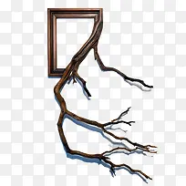 树枝相框装饰-空若网 树枝相框装饰-空若网