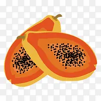 初夏水果木瓜矢量-空若网 初夏水果木瓜矢量-空若网