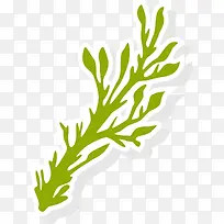 绿色清新海草贴纸-空若网 绿色清新海草贴纸-空若网