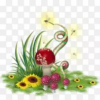 蘑菇剪贴画-仙女-空若网 蘑菇剪贴画-仙女-空若网