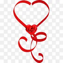 红色爱心丝带-空若网 红色爱心丝带-空若网