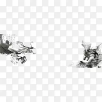 黑白中国风漂浮素材-空若网 黑白中国风漂浮素材-空若网