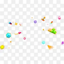 多彩简约游戏漂浮素材-空若网 多彩简约游戏漂浮素材-空若网