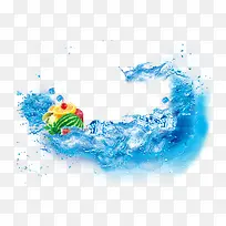 动感水元素冰块水果-空若网 动感水元素冰块水果-空若网