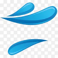 矢量标题水滴形蓝色不对称-空若网 矢量标题水滴形蓝色不对称-空若网