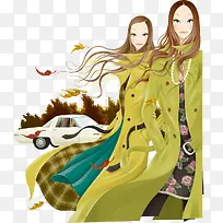 ʱ�з�����Ůʸ���廭-������