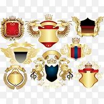 欧式皇冠标签矢量素材-空若网 欧式皇冠标签矢量素材-空若网