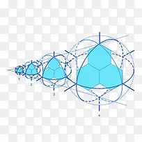 蓝色几何化学科技元素-空若网 蓝色几何化学科技元素-空若网