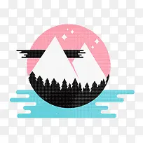 山水矢量素材-空若网 山水矢量素材-空若网