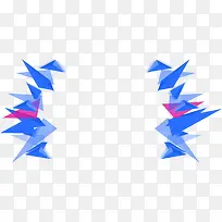 蓝色棱形三角形漂浮素材-空若网 蓝色棱形三角形漂浮素材-空若网