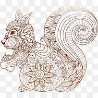 矢量松鼠素材-空若网 矢量松鼠素材-空若网