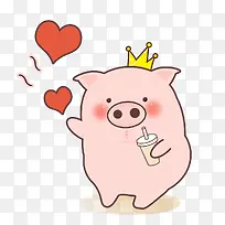 创意卡通手绘可爱猪形象-空若网 创意卡通手绘可爱猪形象-空若网