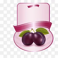 李子包装盒标签矢量图-空若网 李子包装盒标签矢量图-空若网