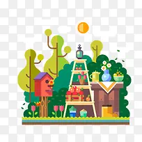 扁平化树林-空若网 扁平化树林-空若网