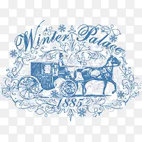 蓝色手绘标签-空若网 蓝色手绘标签-空若网