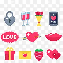 爱情元素贴纸-空若网 爱情元素贴纸-空若网