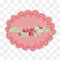 复古红色花边标签素材图片-空若网 复古红色花边标签素材图片-空若网