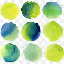 矢量蓝绿色水彩墨迹-空若网 矢量蓝绿色水彩墨迹-空若网