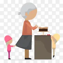 扁平化老年生活场景矢量-空若网 扁平化老年生活场景矢量-空若网