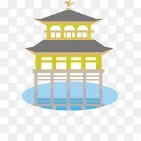 扁平化矢量古式亭子-空若网 扁平化矢量古式亭子-空若网