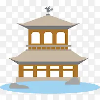 扁平化矢量古式亭子-空若网 扁平化矢量古式亭子-空若网