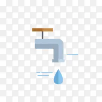 卡通扁平化水龙头素材-空若网 卡通扁平化水龙头素材-空若网