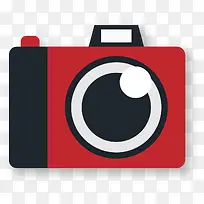 复古红色扁平化相机-空若网 复古红色扁平化相机-空若网