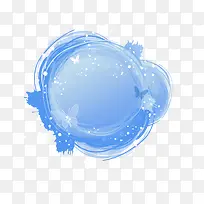 幻彩蓝色墨迹边框-空若网 幻彩蓝色墨迹边框-空若网