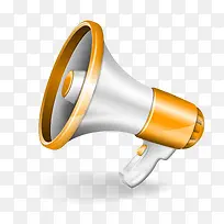 橙色手持喇叭矢量素材-空若网 橙色手持喇叭矢量素材-空若网