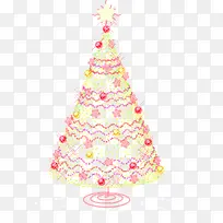 手绘彩色灯光圣诞树-空若网 手绘彩色灯光圣诞树-空若网