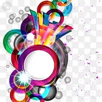 矢量图绚丽圆环背景-空若网 矢量图绚丽圆环背景-空若网