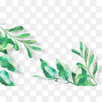 卡通手绘绿色叶子-空若网 卡通手绘绿色叶子-空若网