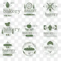 绿色烘培食品标识矢量素材-空若网 绿色烘培食品标识矢量素材-空若网