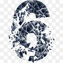 碎玻璃数字-空若网 碎玻璃数字-空若网