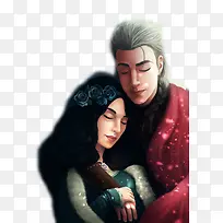 情侣插画-空若网 情侣插画-空若网