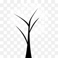 卡通手绘雪花树-空若网 卡通手绘雪花树-空若网