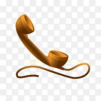 黄色古典电话话筒-空若网 黄色古典电话话筒-空若网