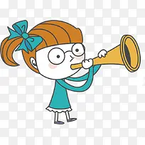 吹喇叭的女孩-空若网 吹喇叭的女孩-空若网