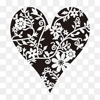 黑白爱心装饰画-空若网 黑白爱心装饰画-空若网